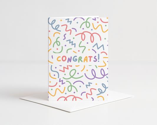 Congrats! Squiggle Card