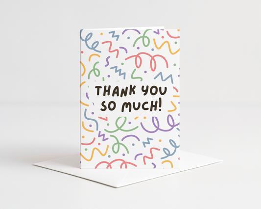 Thank You So Much! Squiggles Card