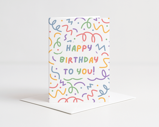 Happy Birthday to You Squiggles Card