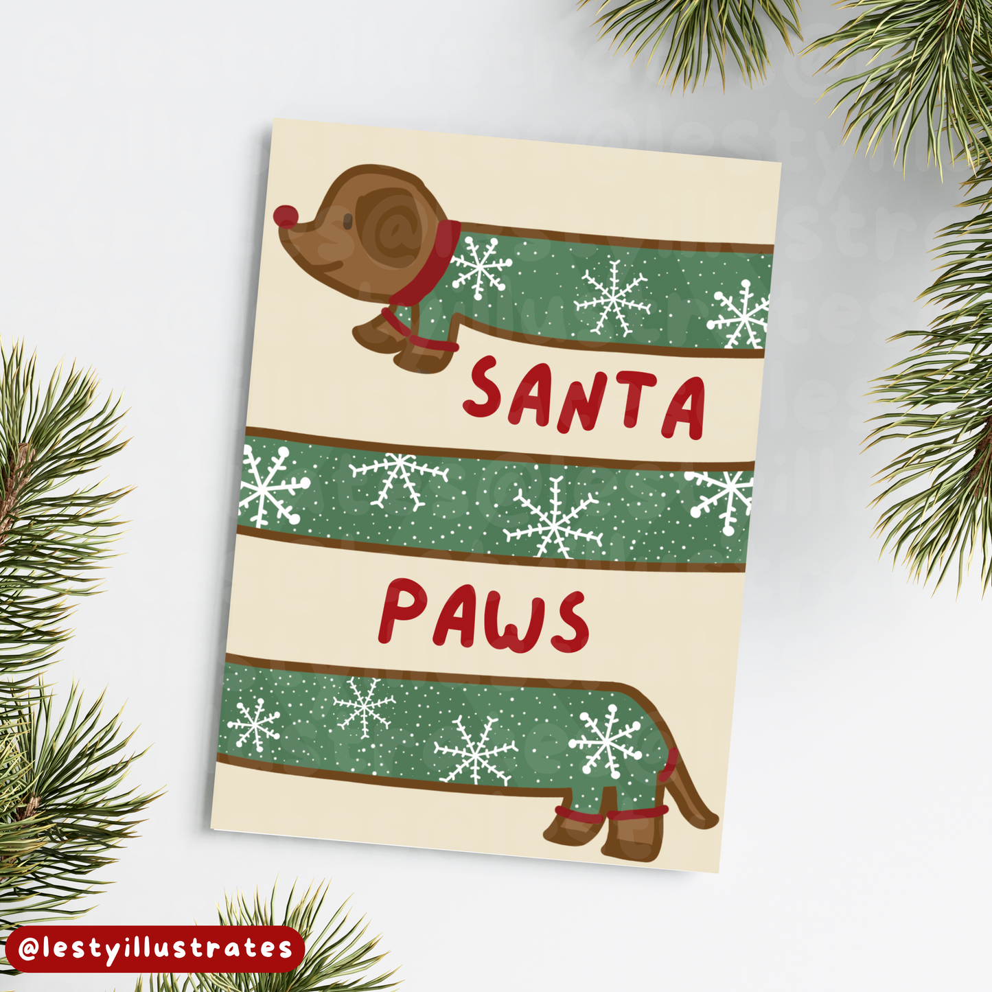 Santa Paws Christmas Card