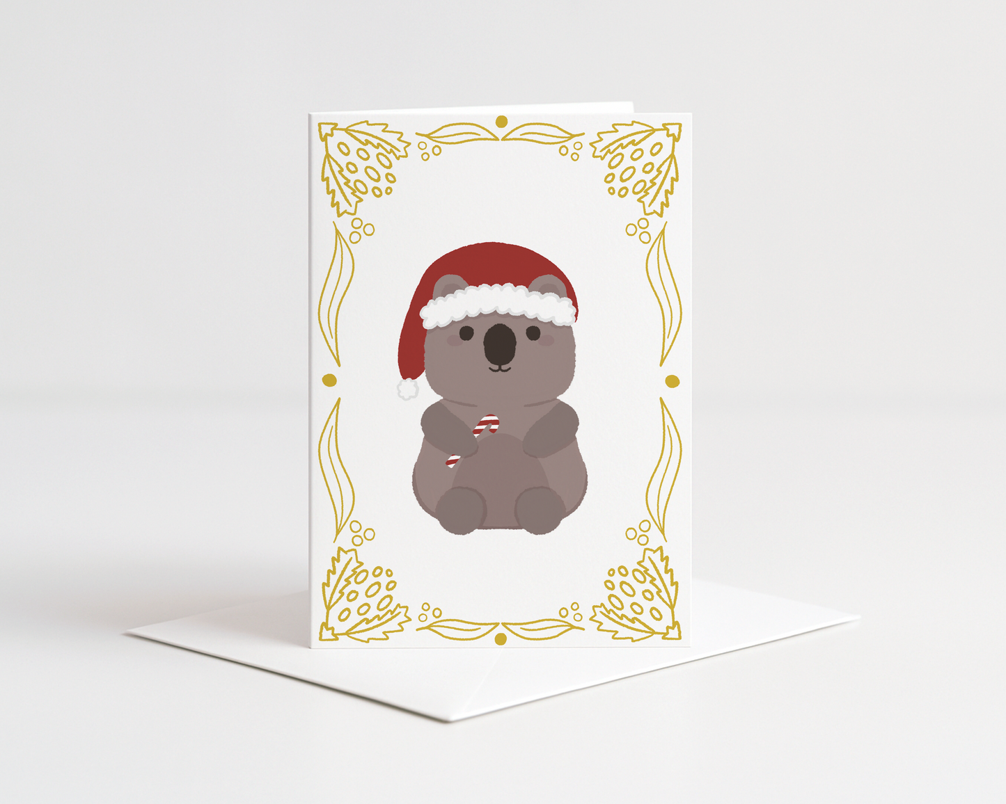 Wombat Golden Christmas Card