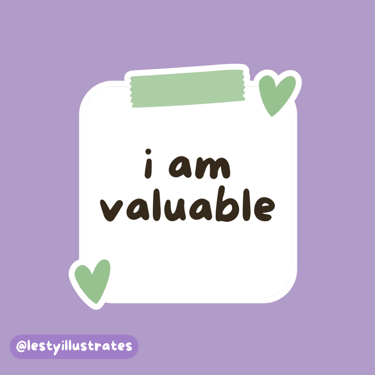 I am Valuable Sticker