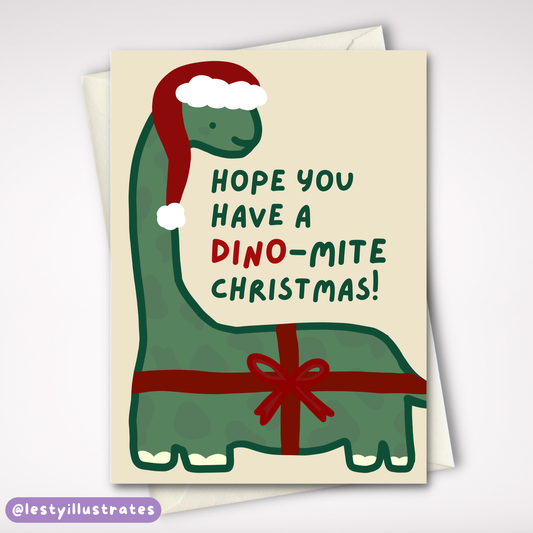 Dino-Mite Christmas Card