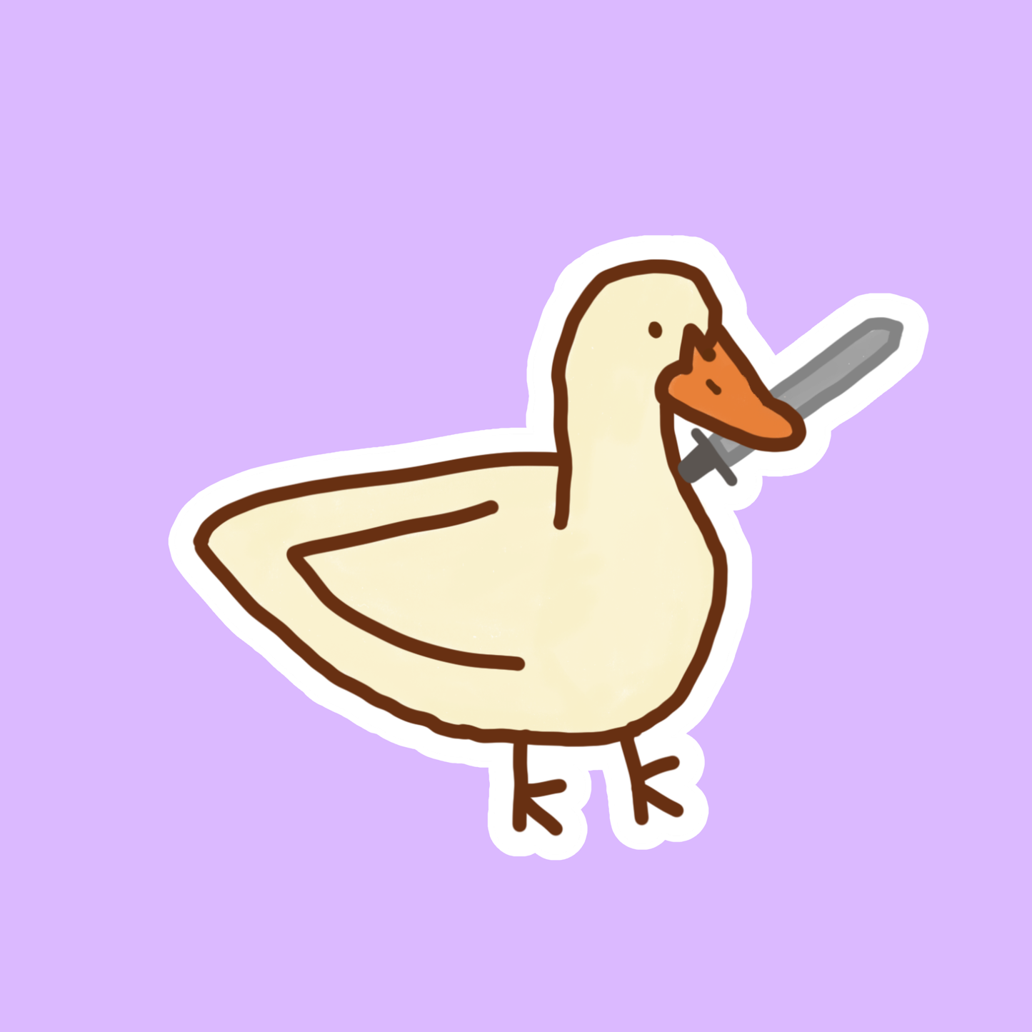 Sword Duck Sticker