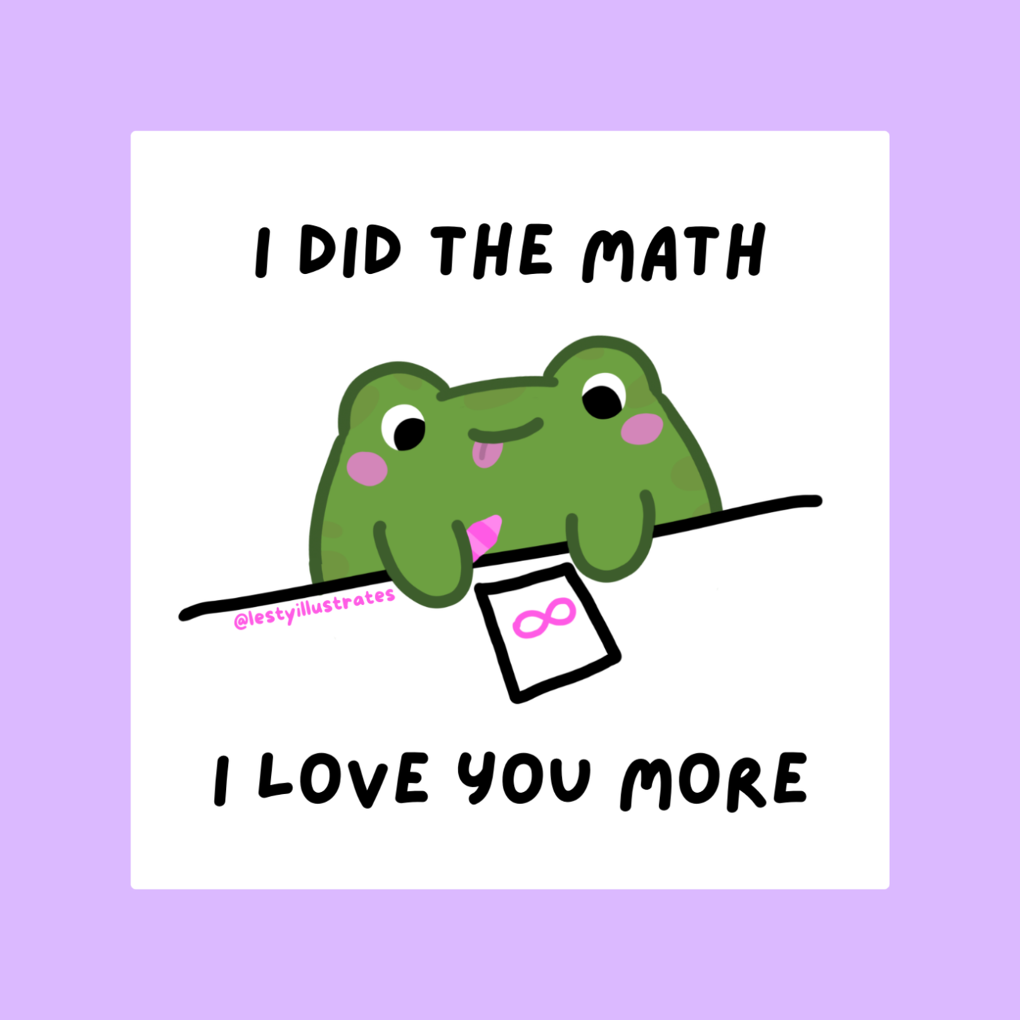 I Love You More Frog Sticker
