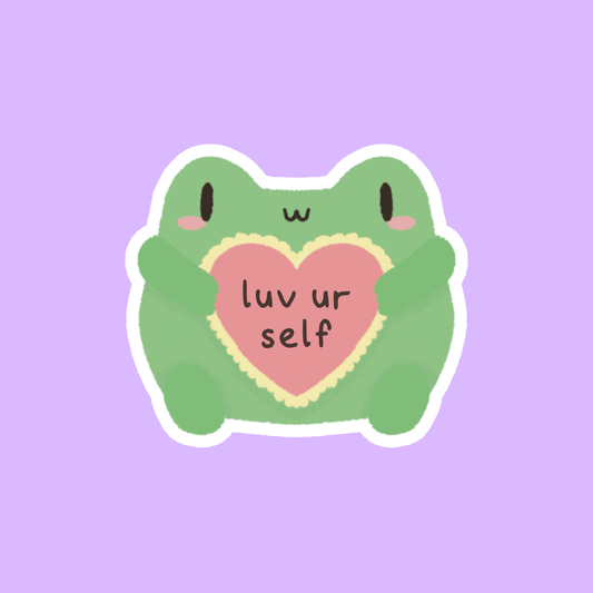 Luv Ur Self Frog Sticker