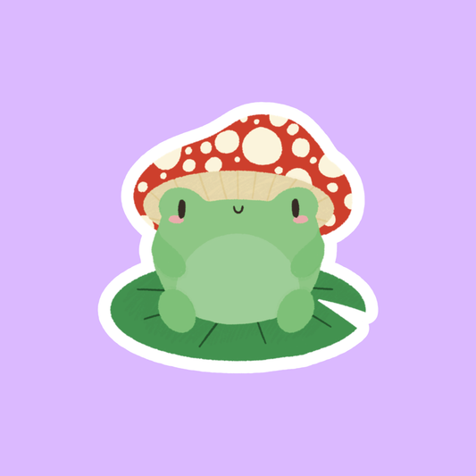 Mushroom Frog Sticker
