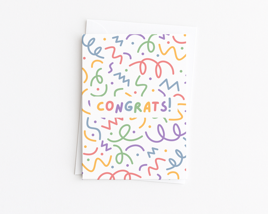 Congrats! Squiggle Card