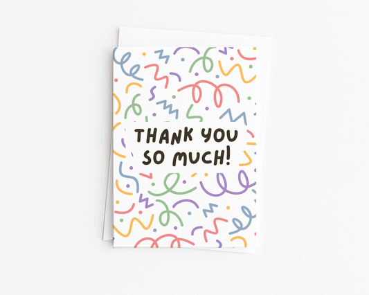 Thank You So Much! Squiggles Card