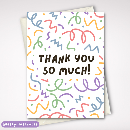 Thank You So Much! Squiggles Card