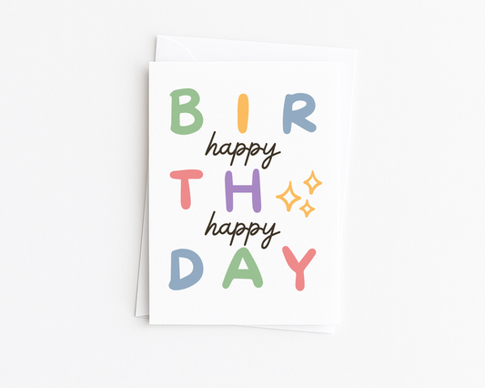 Happy Birthday Rainbow Card
