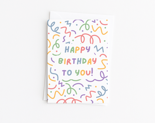 Happy Birthday to You Squiggles Card
