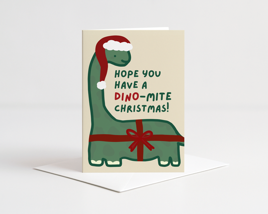 Dino-Mite Christmas Card