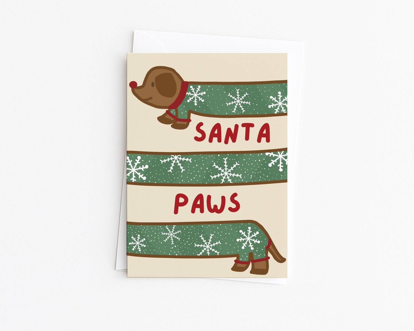 Santa Paws Christmas Card