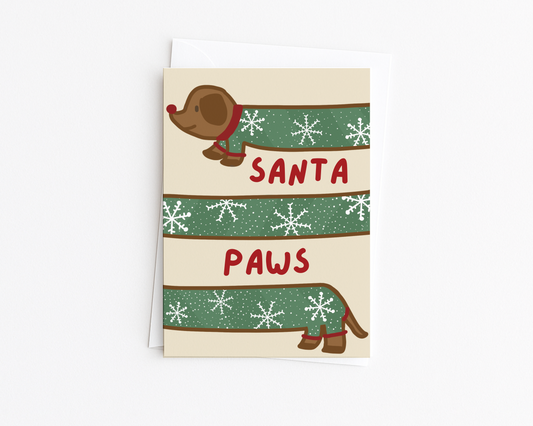 Santa Paws Christmas Card
