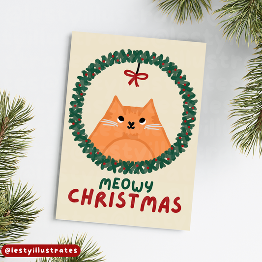 Meowy Christmas Card