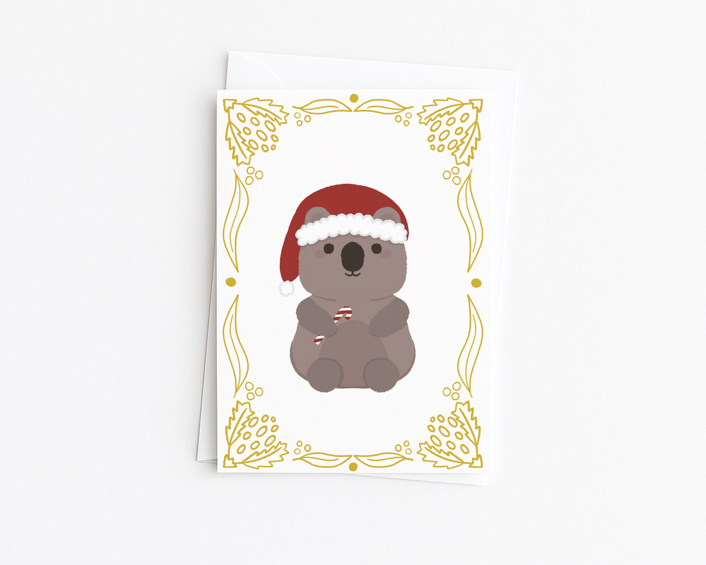 Wombat Golden Christmas Card