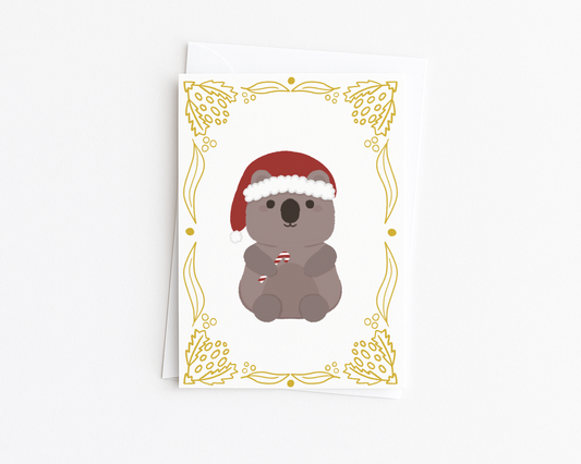 Wombat Golden Christmas Card