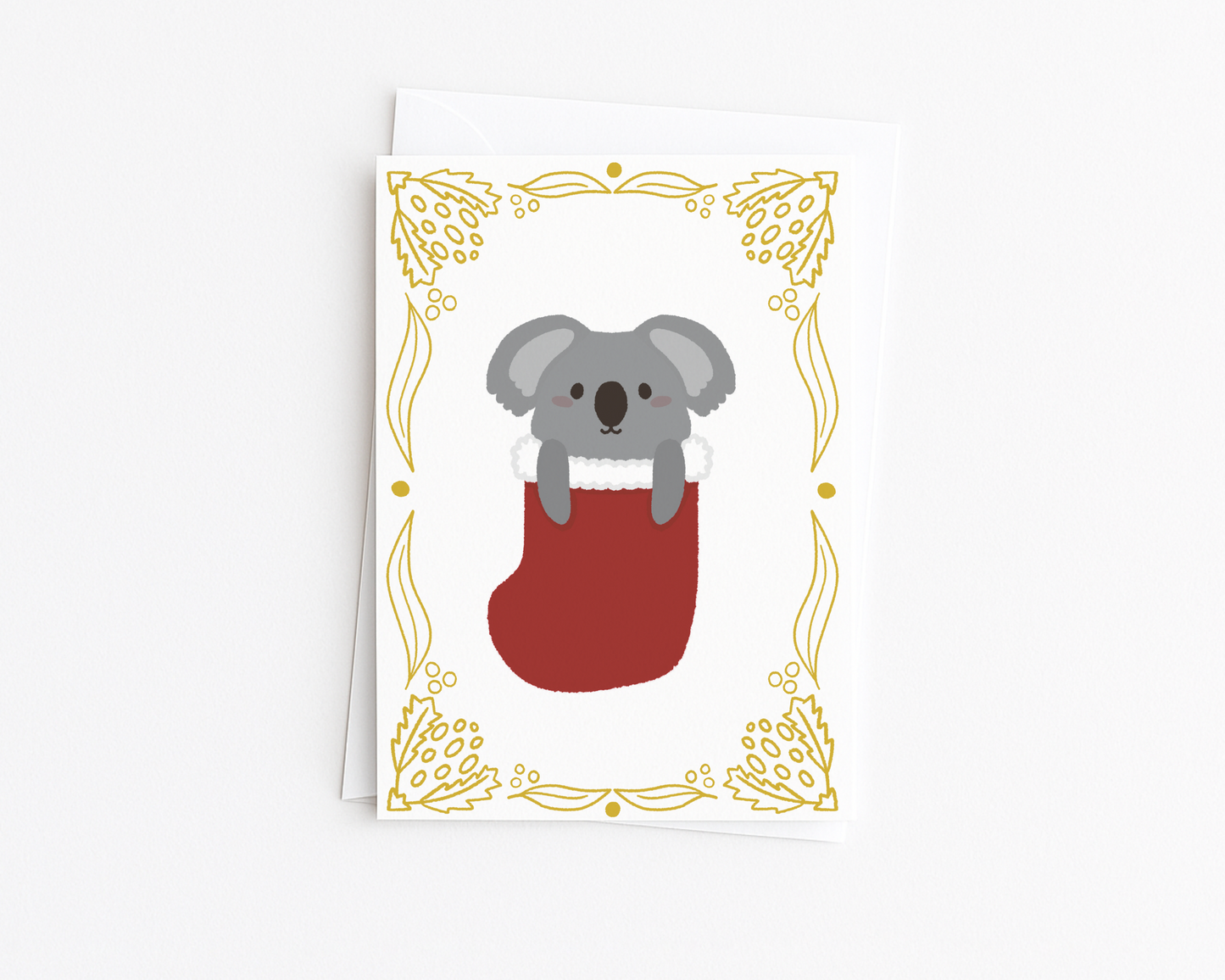 Koala Golden Christmas Card