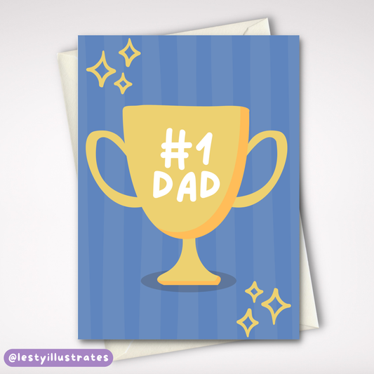 Number 1 Dad Card