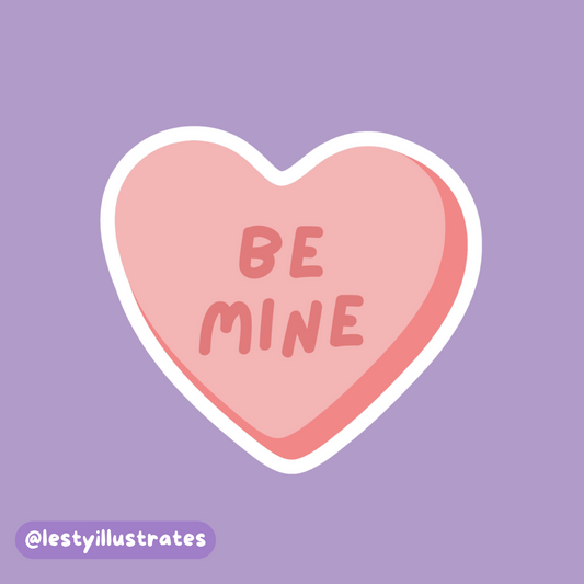 Be Mine Sugar Heart Sticker