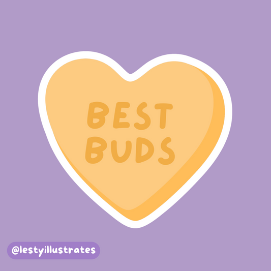 Best Buds Sugar Heart Sticker