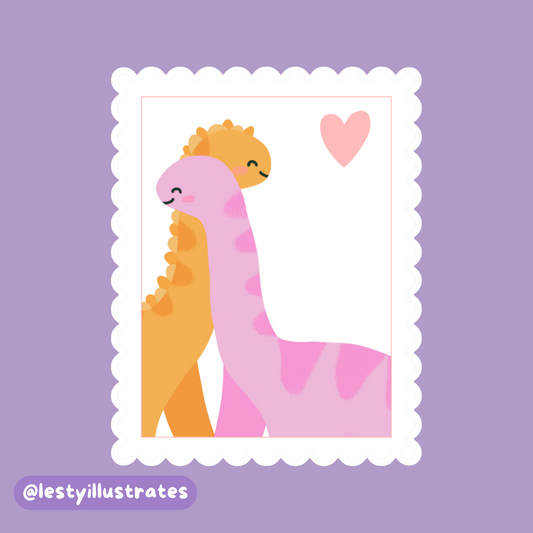 Dinosaur Lovers Stamp Sticker